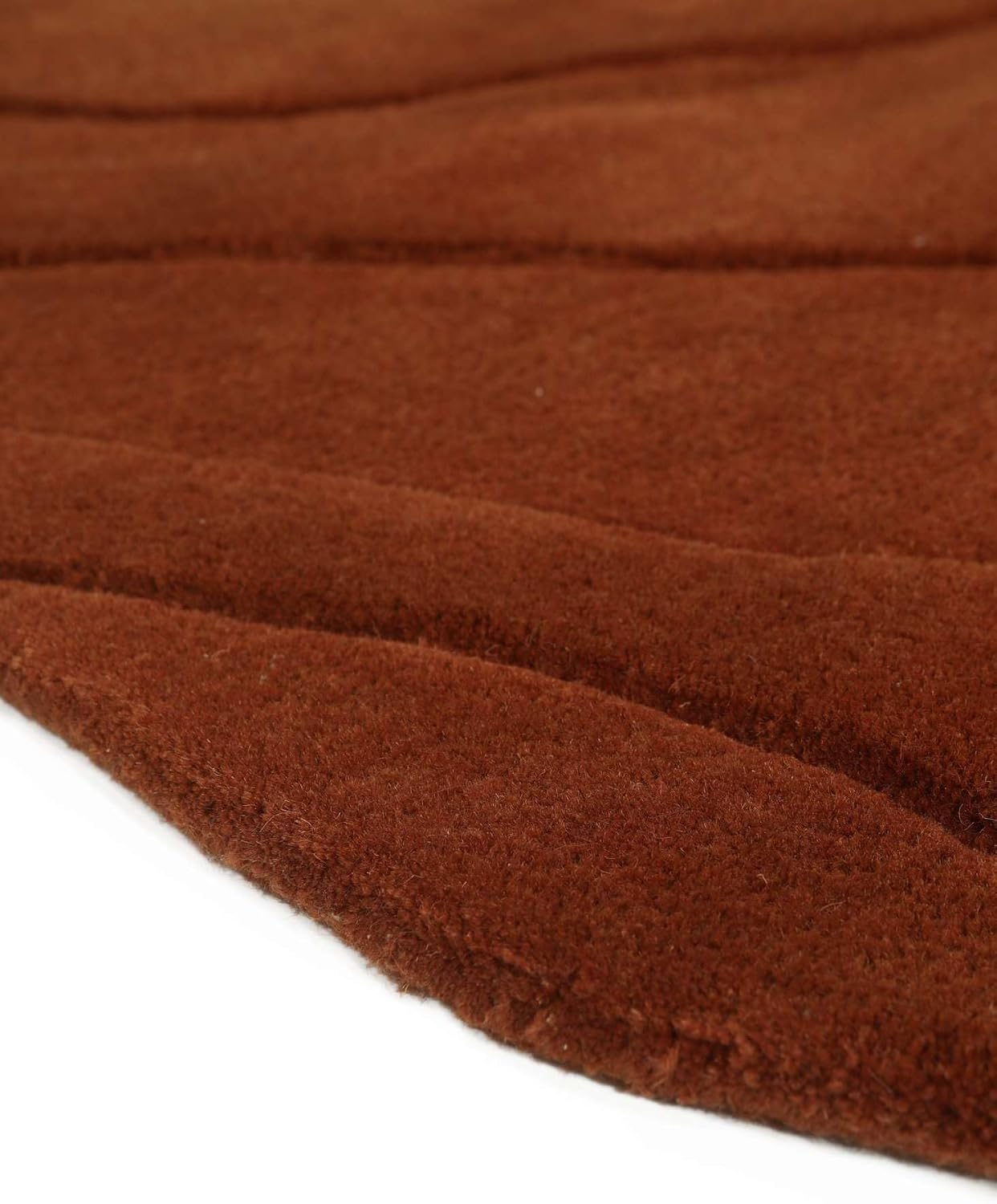 Detalle 1 de RugVista Barba 120133 rond tapijt, wol-katoen, roest, Ø 150 cm