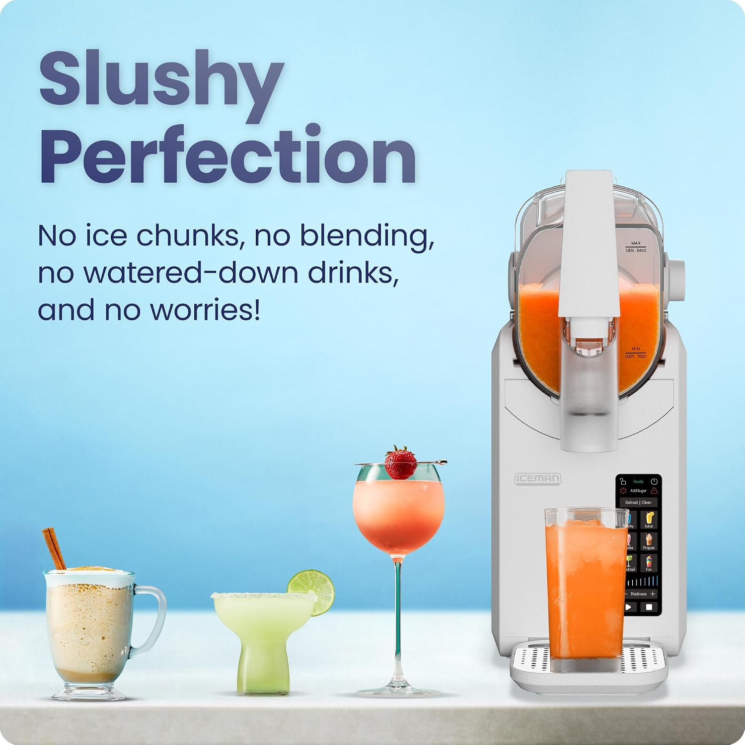 Thumbnail 1 de Iceman Slush-Ease MAX RJ62-20A-WHT-CA Slushie Machine with 5 Presets