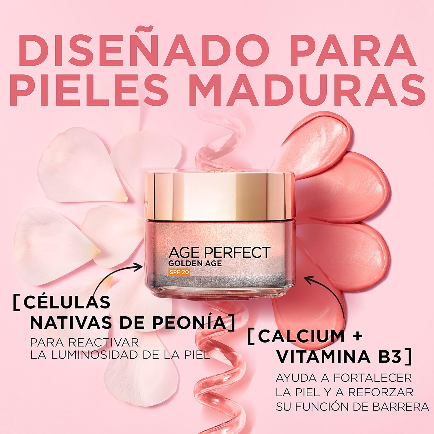 Detalle de L’Oréal Gold.Age SPF20 Creme (50 ml) – Feuchtigkeitspflege für gepflegte, strahlende Haut