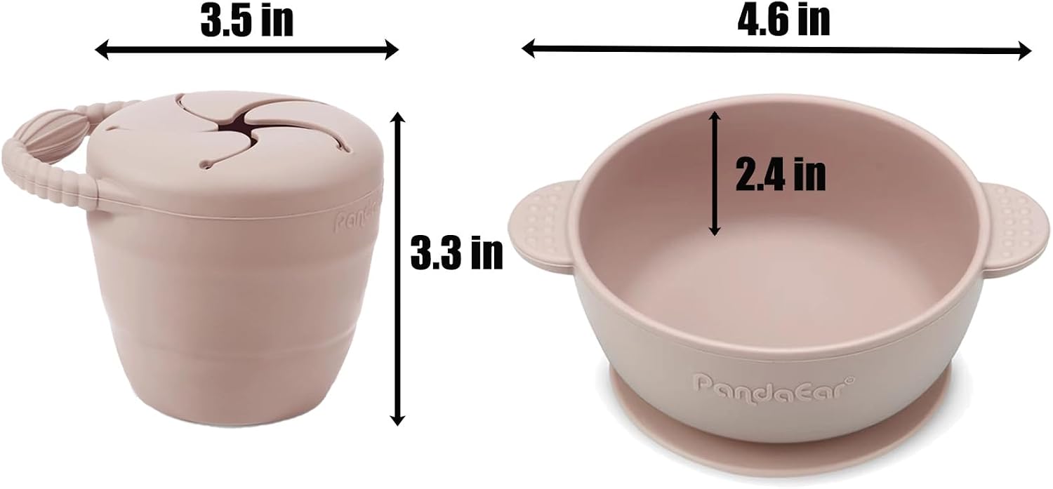 Thumbnail 4 de PandaEar Baby Feeding Set siliconen babyservies, 9-delig met zuigbord en kom
