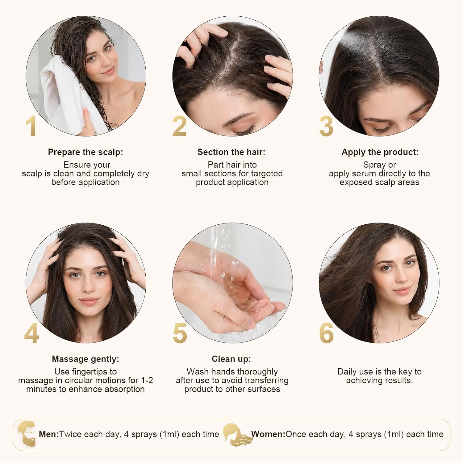 Detalle de Rouclo Siero Crescita Capelli con Biotina, Olio di Ricino e Rosmarino – 60 ml