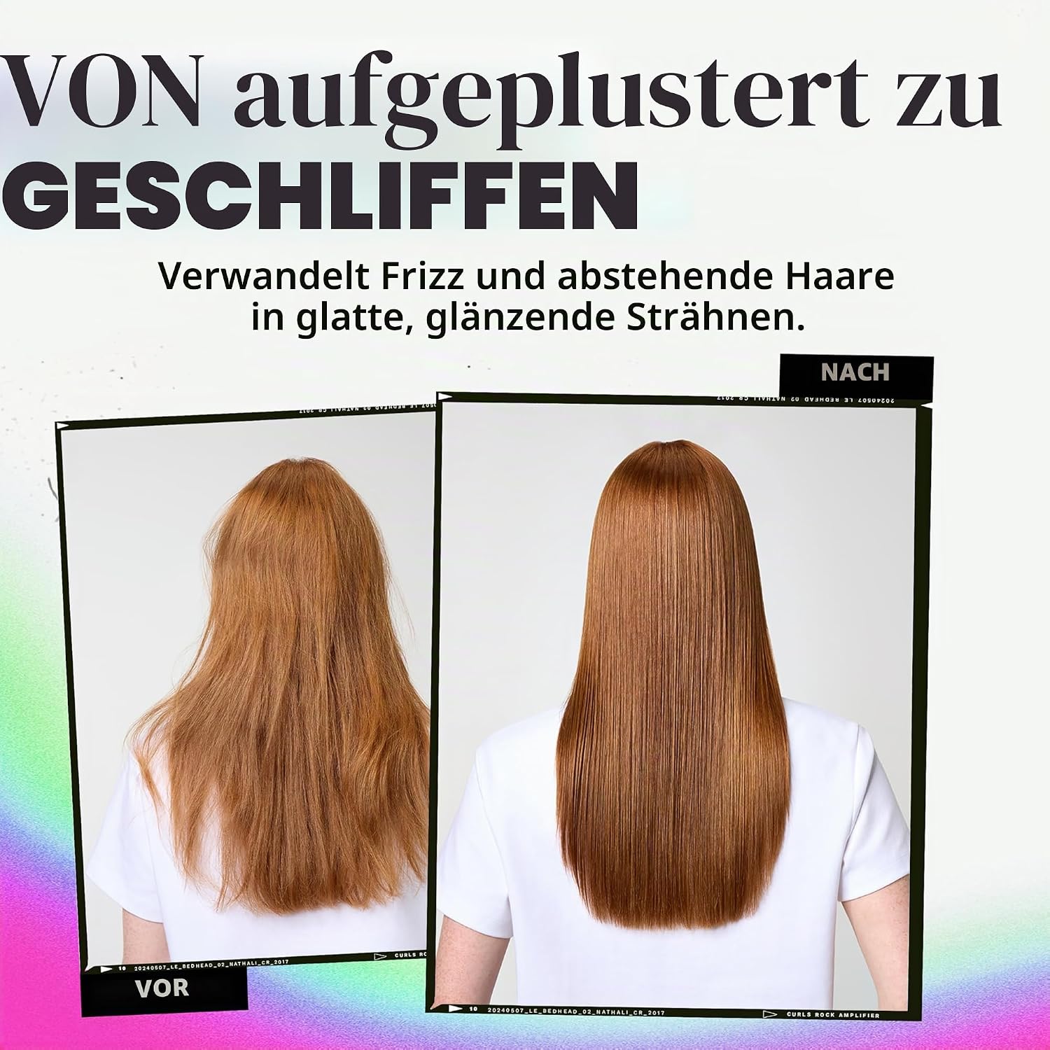 Detalle de Bed Head by TIGI Straighten Out Anti-Frizz-Serum – 100 ml für glattes, glänzendes Haar
