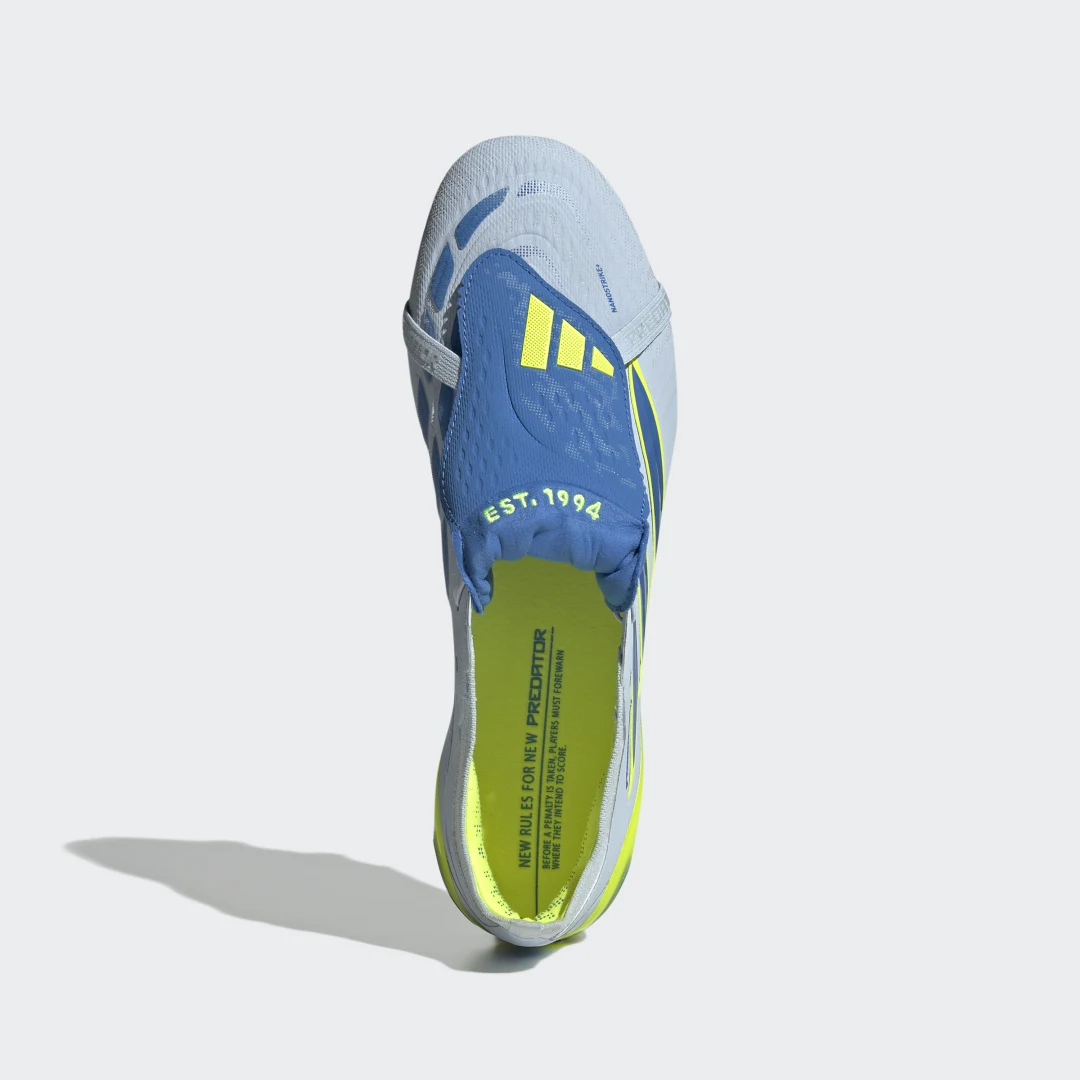 Thumbnail 2 de Bota de fútbol Predator Elite con lengüeta plegable para césped natural seco (Azul) - Adidas