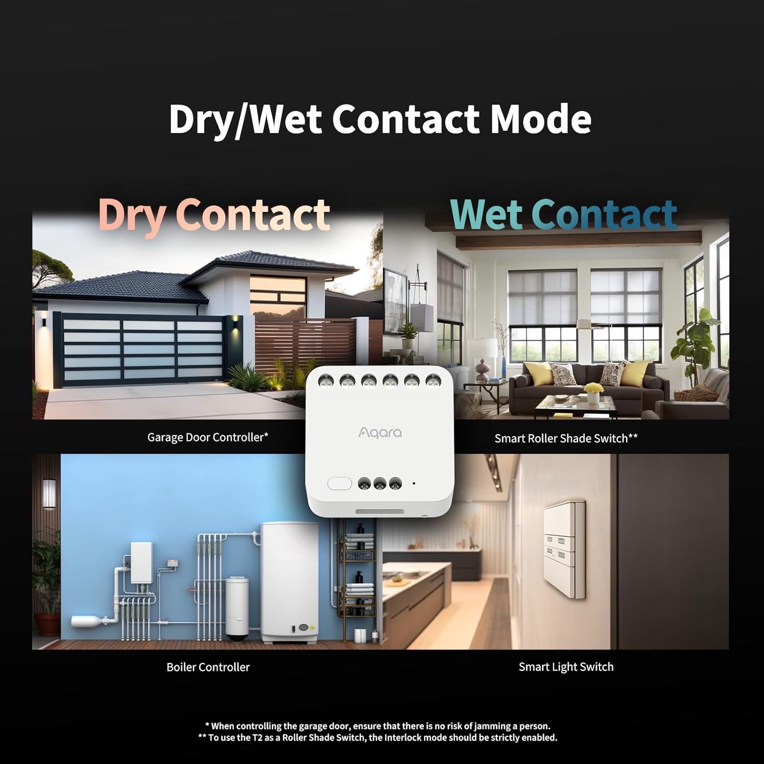 Thumbnail 3 de Aqara Modulo Doppio Relè T2 (richiede hub Zigbee 3.0) per garage, riscaldamenti e tende a rullo