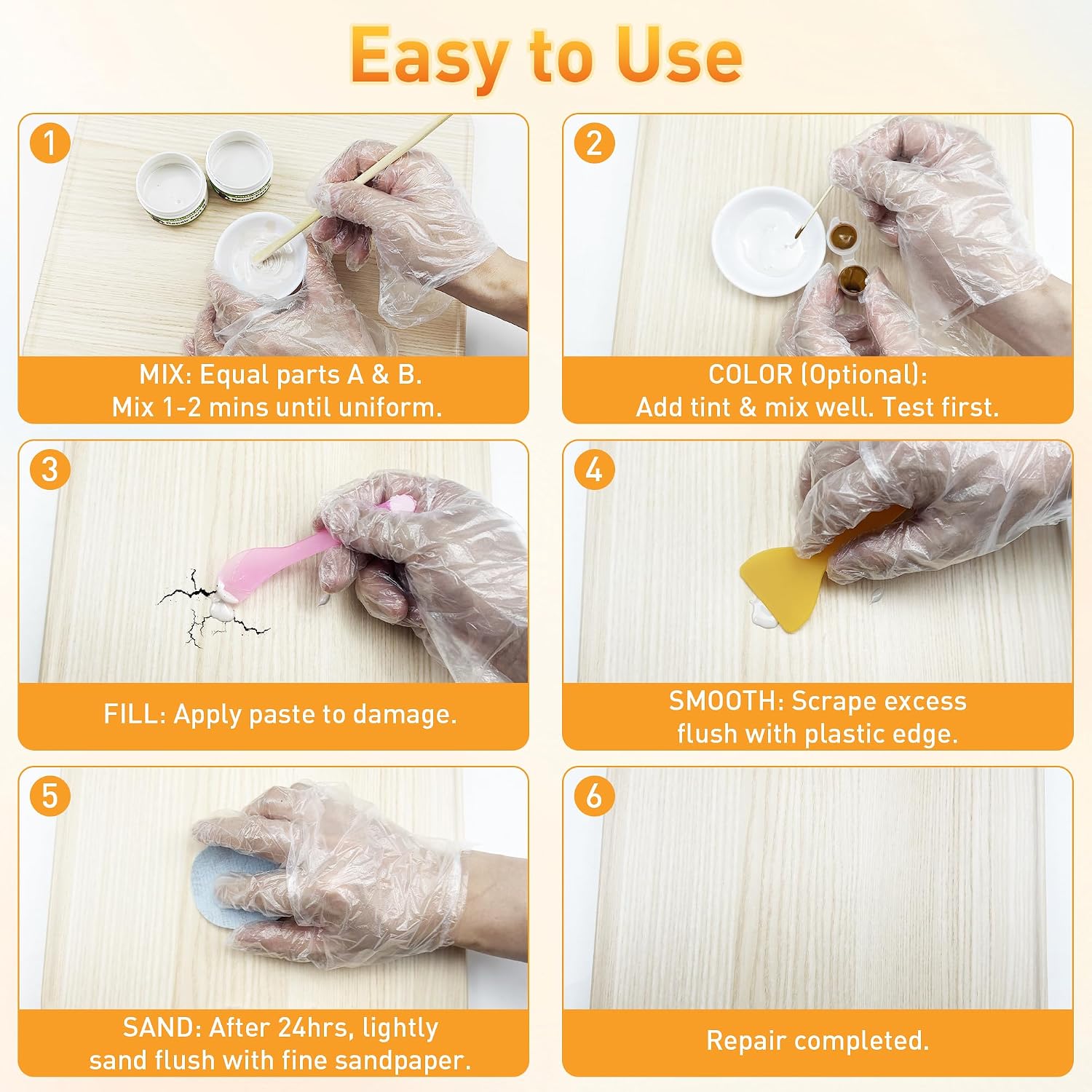 Detalle 2 de Surface Repair Kit for Tubs, Tiles, Countertops & Shower Trays – Fix Chips, Cracks & Scratches