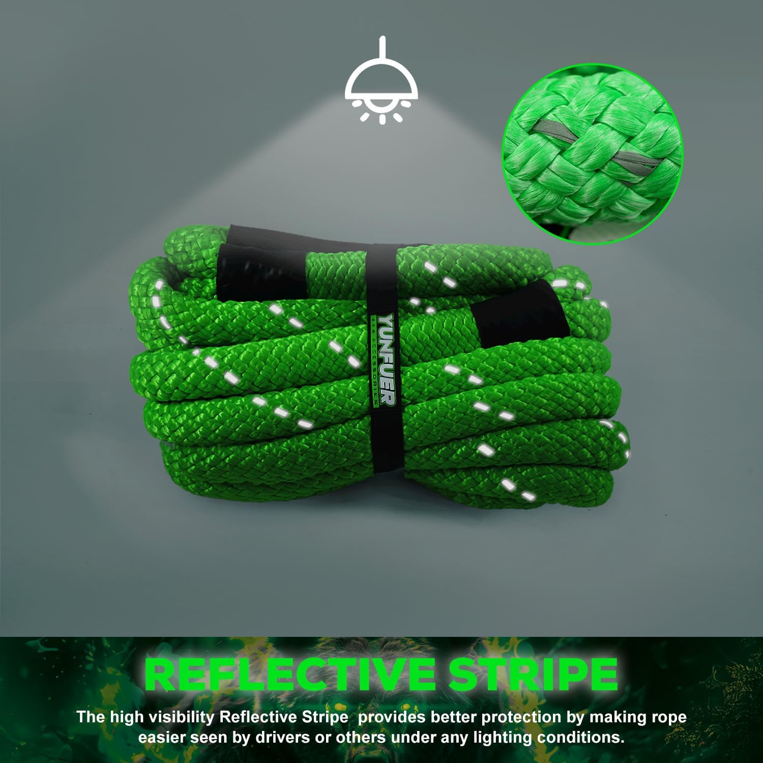 Thumbnail 6 de YUNFUER Heavy-Duty Kinetic Recovery Rope 86,000 lb