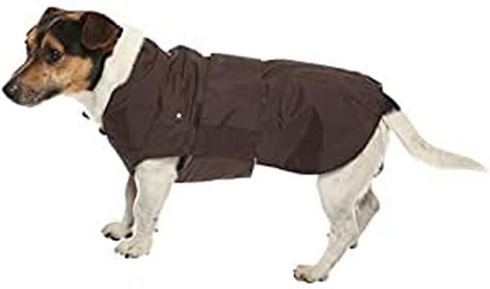 Detalle 2 de Croci Montreal wasserdichter Hundemantel Wintermantel mit Leinenloch, Größe 45 cm, braun