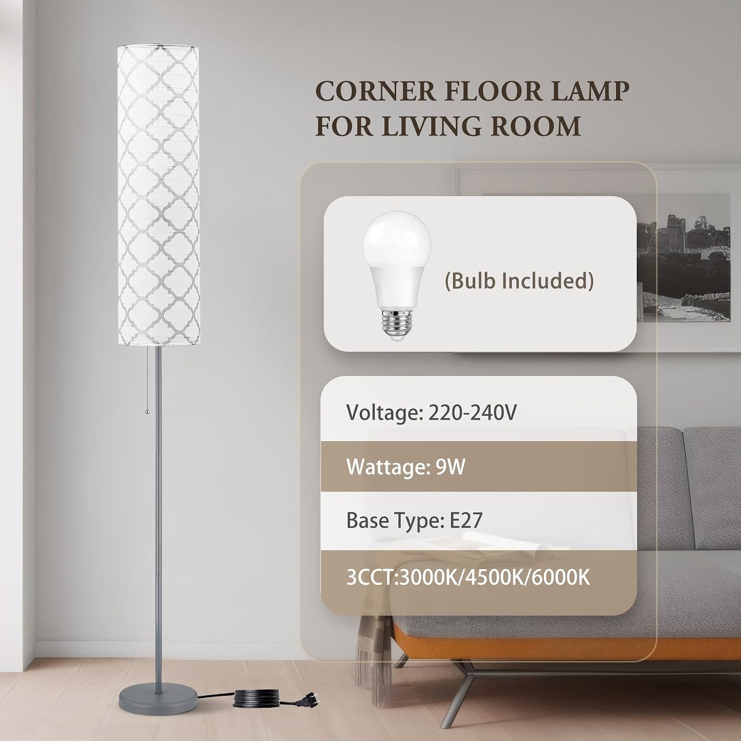 Thumbnail 2 de GyroVu 65” Floor Lamp with Paper Shade