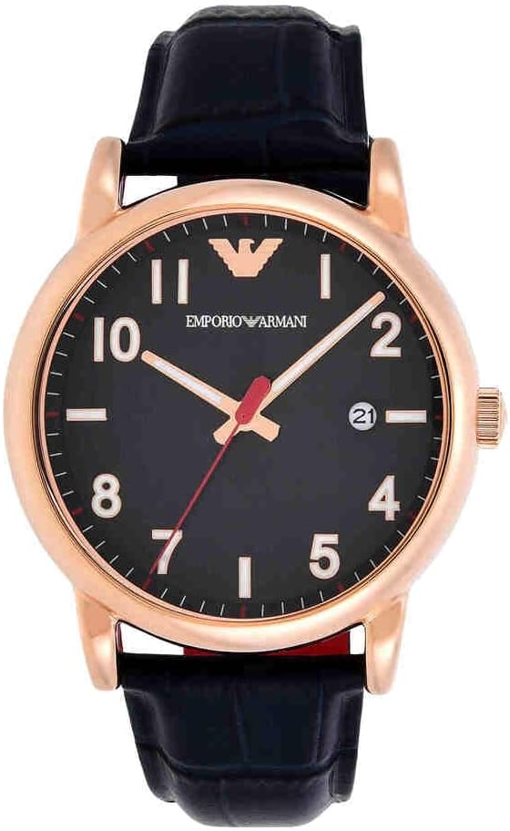 Thumbnail 6 de Emporio Armani Orologio Analogico Quarzo da 43 mm con Cinturino in Pelle Nera