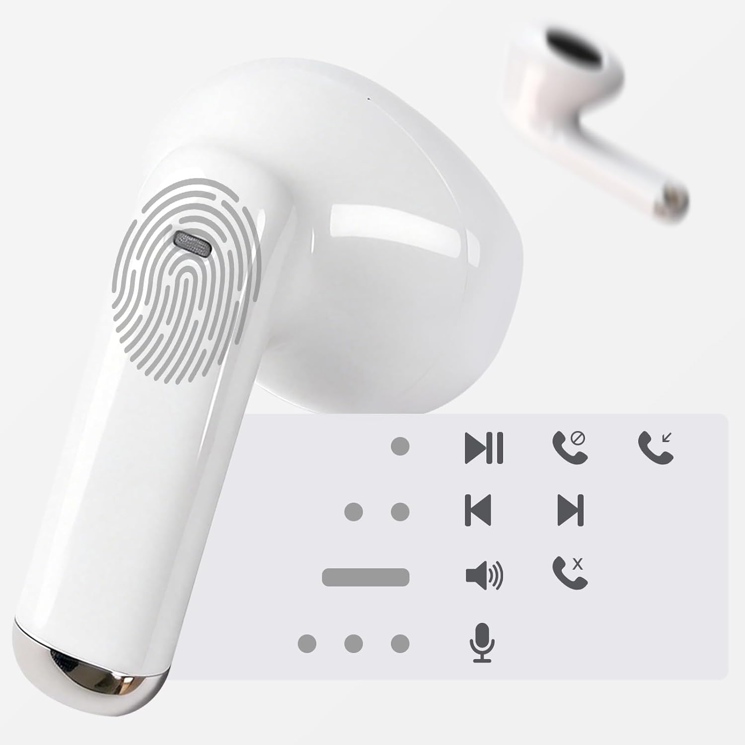Detalle de yobola Kopfhörer Kabellos T2 Pro: Bluetooth 5.4 In-Ear mit 4 HD-Mikrofonen und IPX7 – zuverlässige Sound-Performance für Alltag und Sport