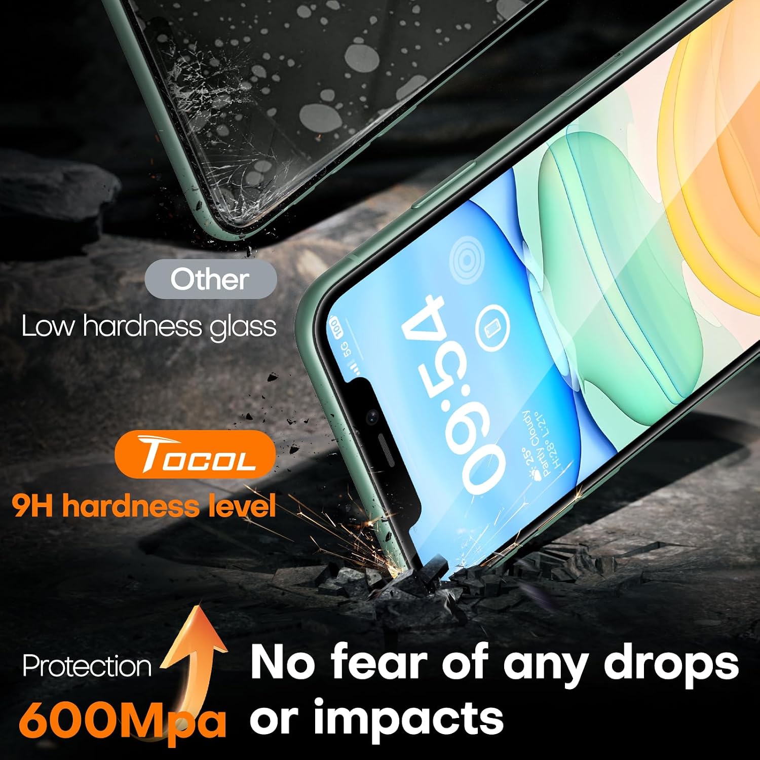 Thumbnail 4 de TOCOL iPhone 11 Screen Protector 6.1"