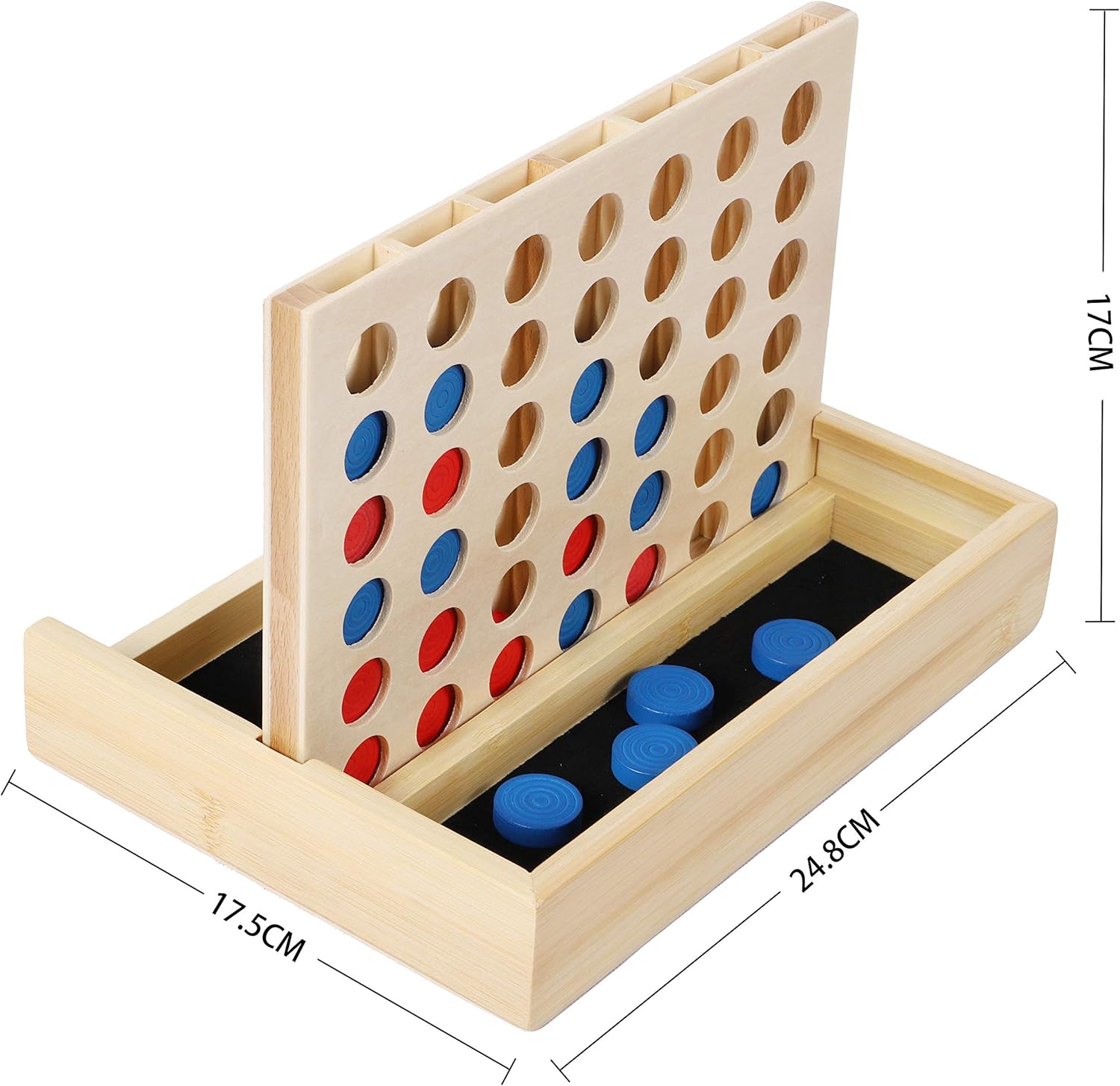 Thumbnail 4 de TOWO Wooden 4 in a Row Game — Classic Strategy for All Ages