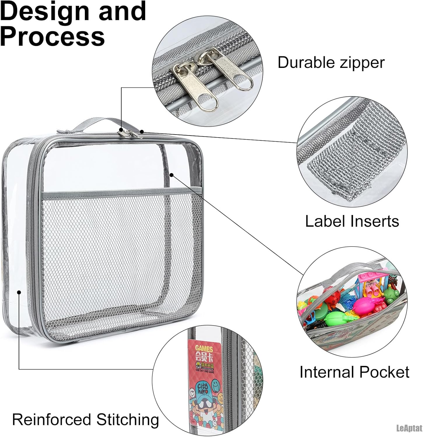 Detalle 2 de PVC Toy Storage Bags 4-Pack