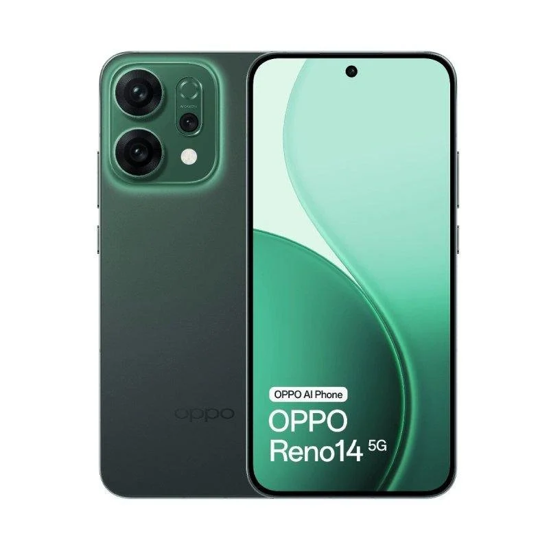 Detalle 2 de OPPO Reno14 5G 12GB/512GB - Verde, cámara triple y gran autonomía