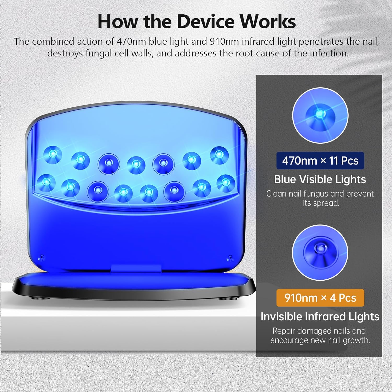 Detalle 2 de Suuprone Upgrade Nagelpilz-Lasergerät 15 LED 🔬?