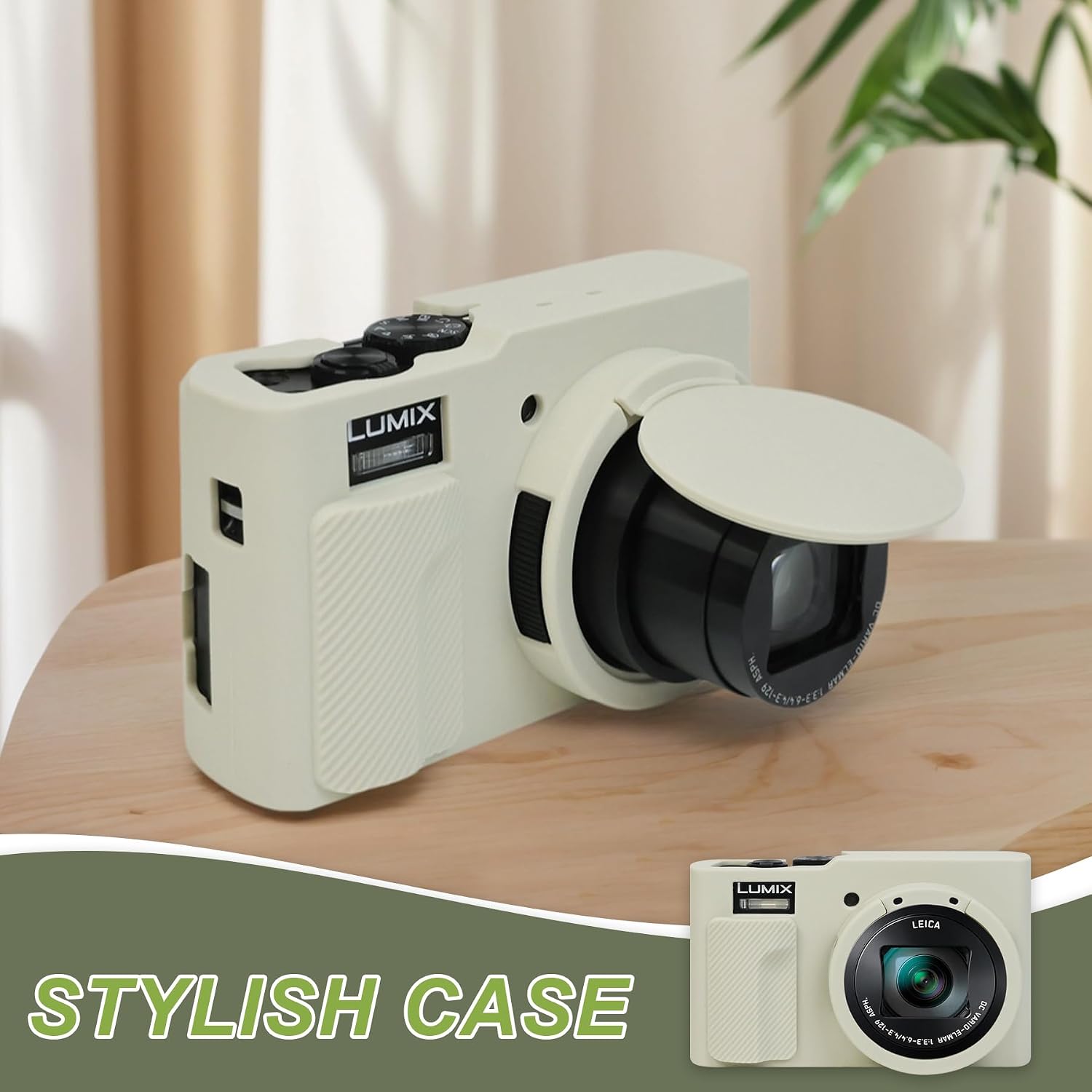 Thumbnail 4 de RAIALL Silicone Case for Panasonic LUMIX DC-TZ99 (Soft Protective Sleeve, Off White)