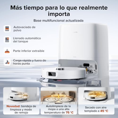 Detalle de roborock Qrevo 2 Pro Set: robot aspirador de 25.000 Pa para alérgicos y hogares con mascotas