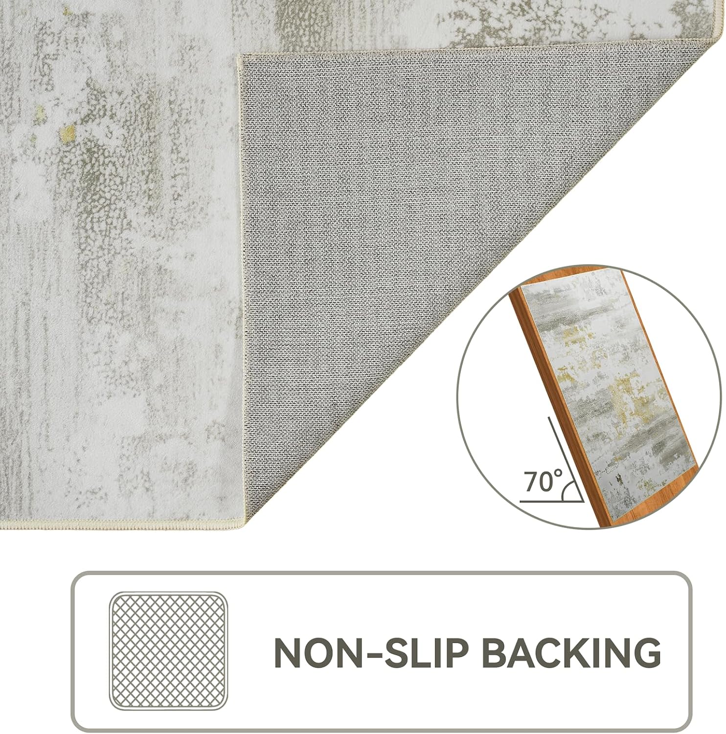 Thumbnail 4 de Kelarea 6x9 Washable Area Rug — Modern Beige