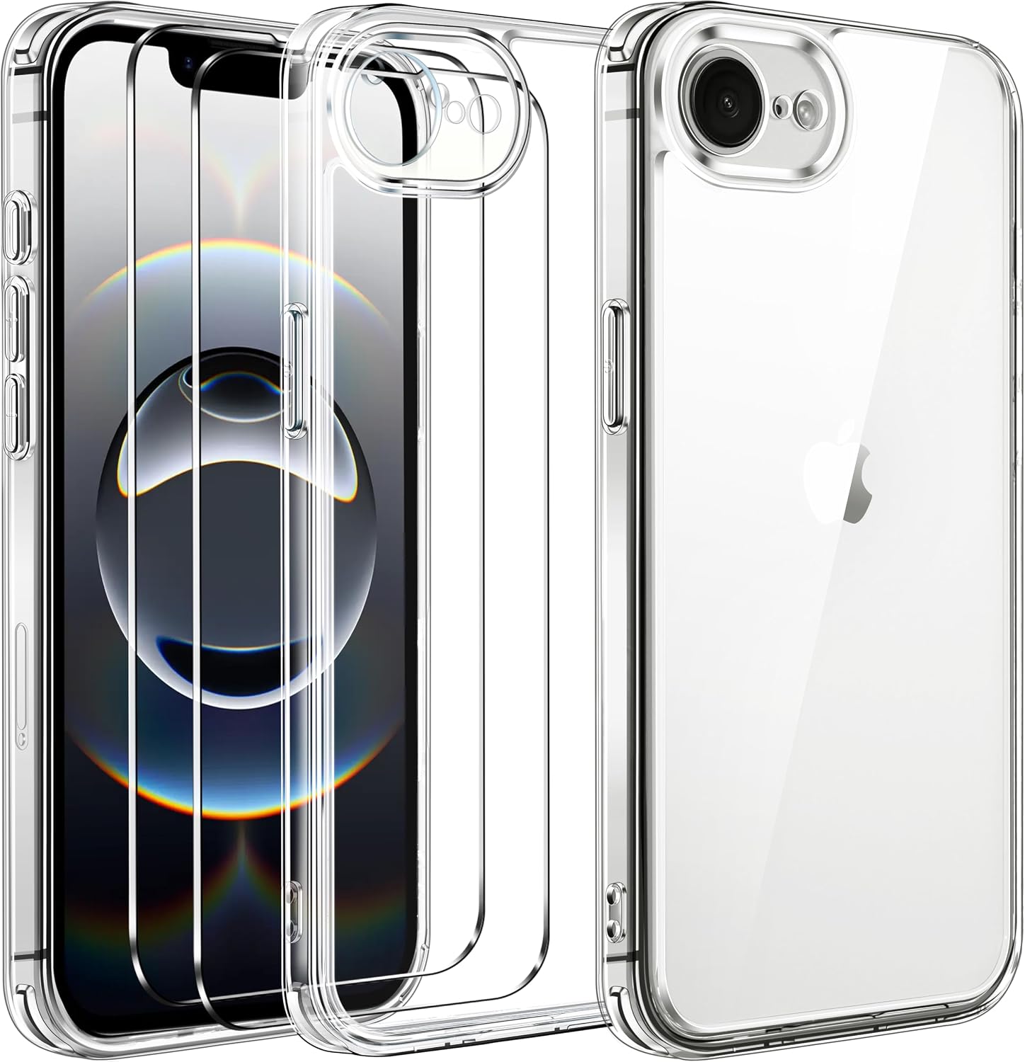 Detalle de ivoler Clear Case for iPhone 17e/16e 6.1" — Crystal Clear, Military-Grade Protection with 2 Screen Protectors