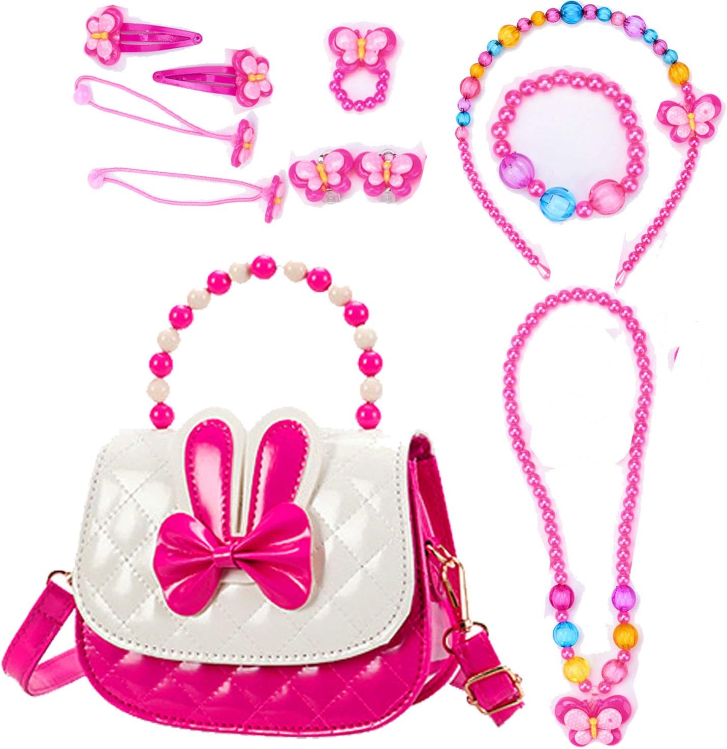 Potalam Little Girls Handbag with Jewelry Set