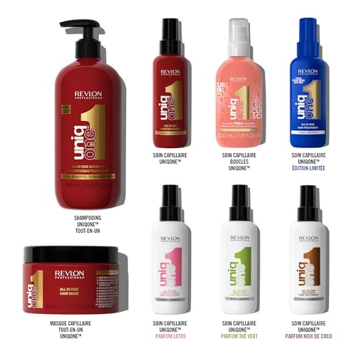 Detalle de Revlon Professional UniqOne 2en1 Shampooing et Après-shampooing Vegan 490 ml – Cheveux nourris et réparés