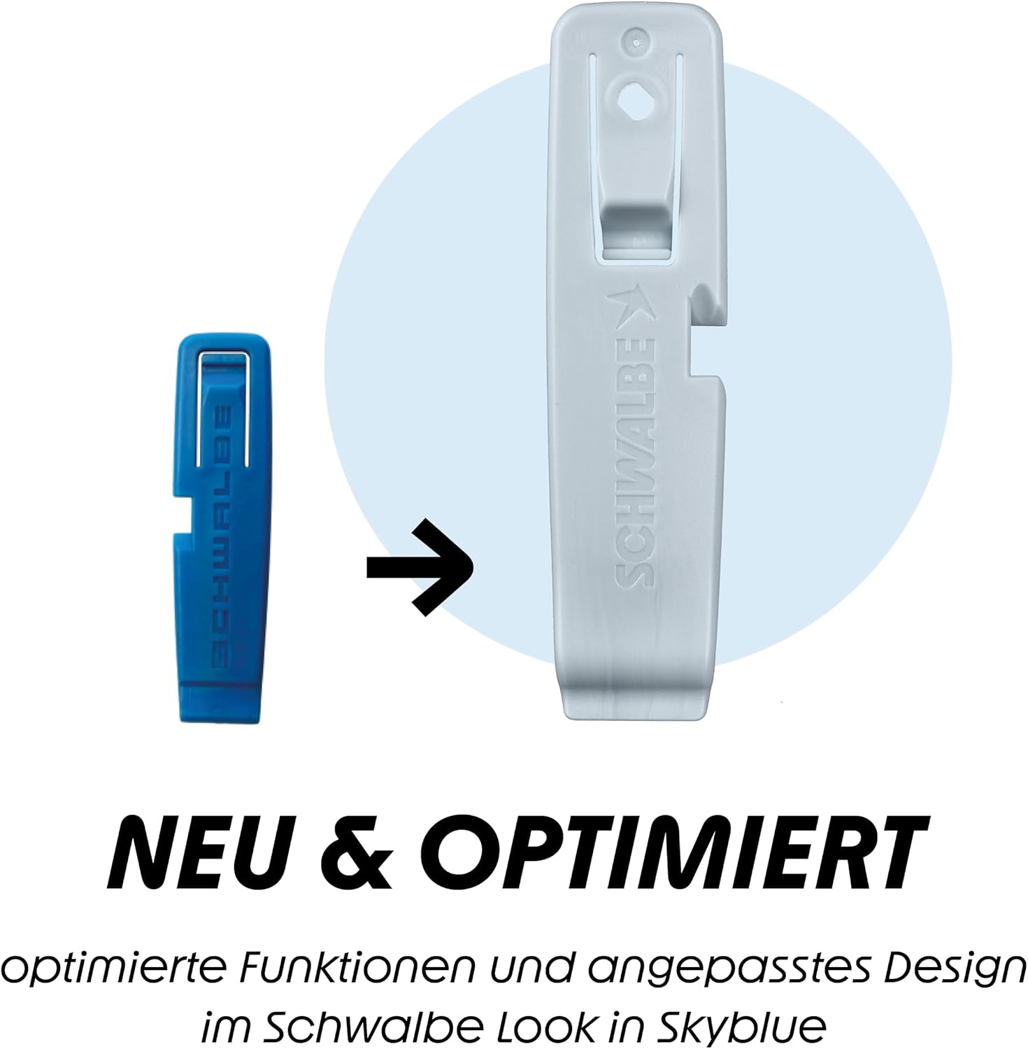 Detalle de Schwalbe Reifenheber Fahrrad – Lot de 3 démonte-pneus 3 en 1 avec pince intégrée et clé Valve SV