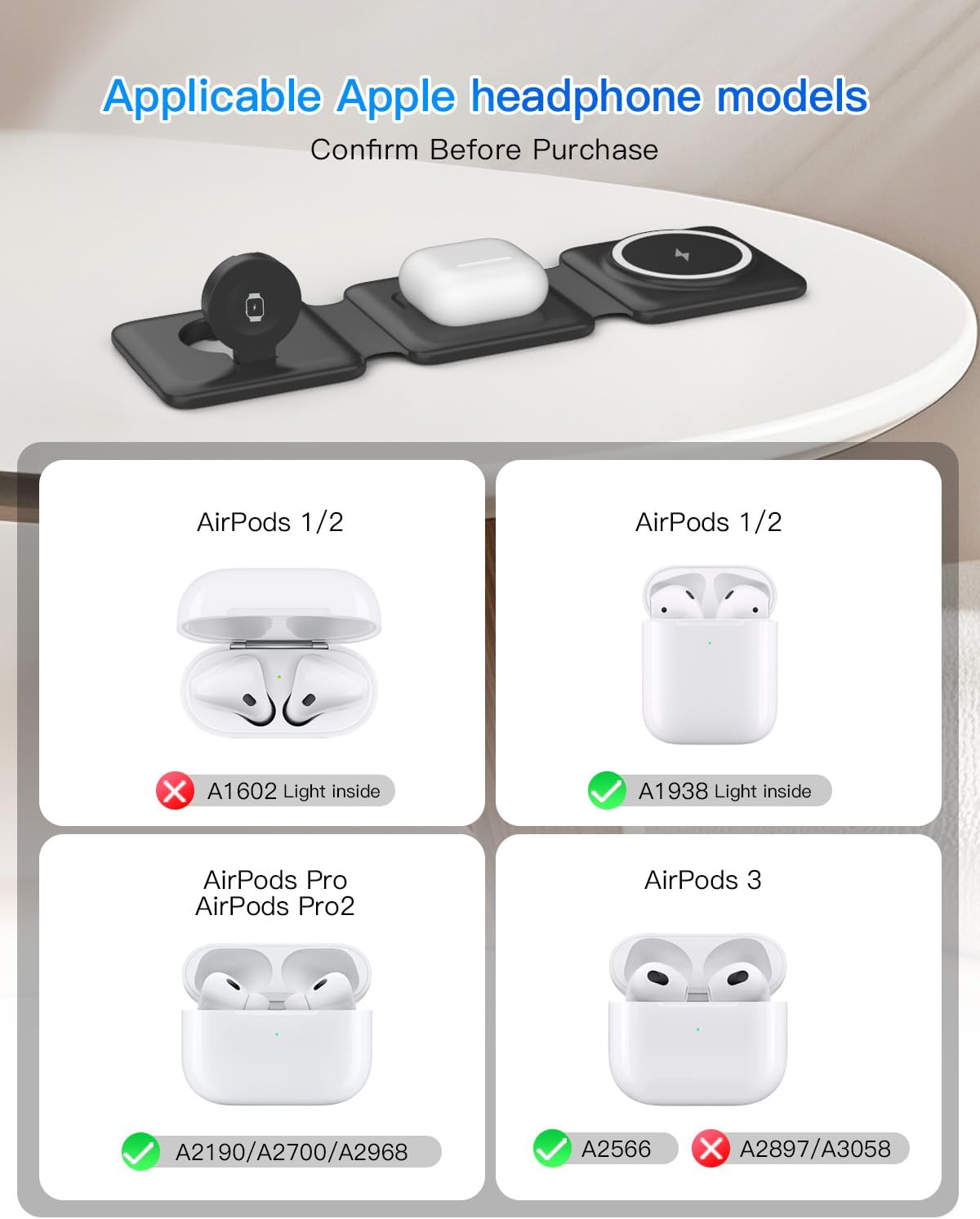 Thumbnail 4 de Fodable 3-in-1 Magnetic Wireless Charger for iPhone 3