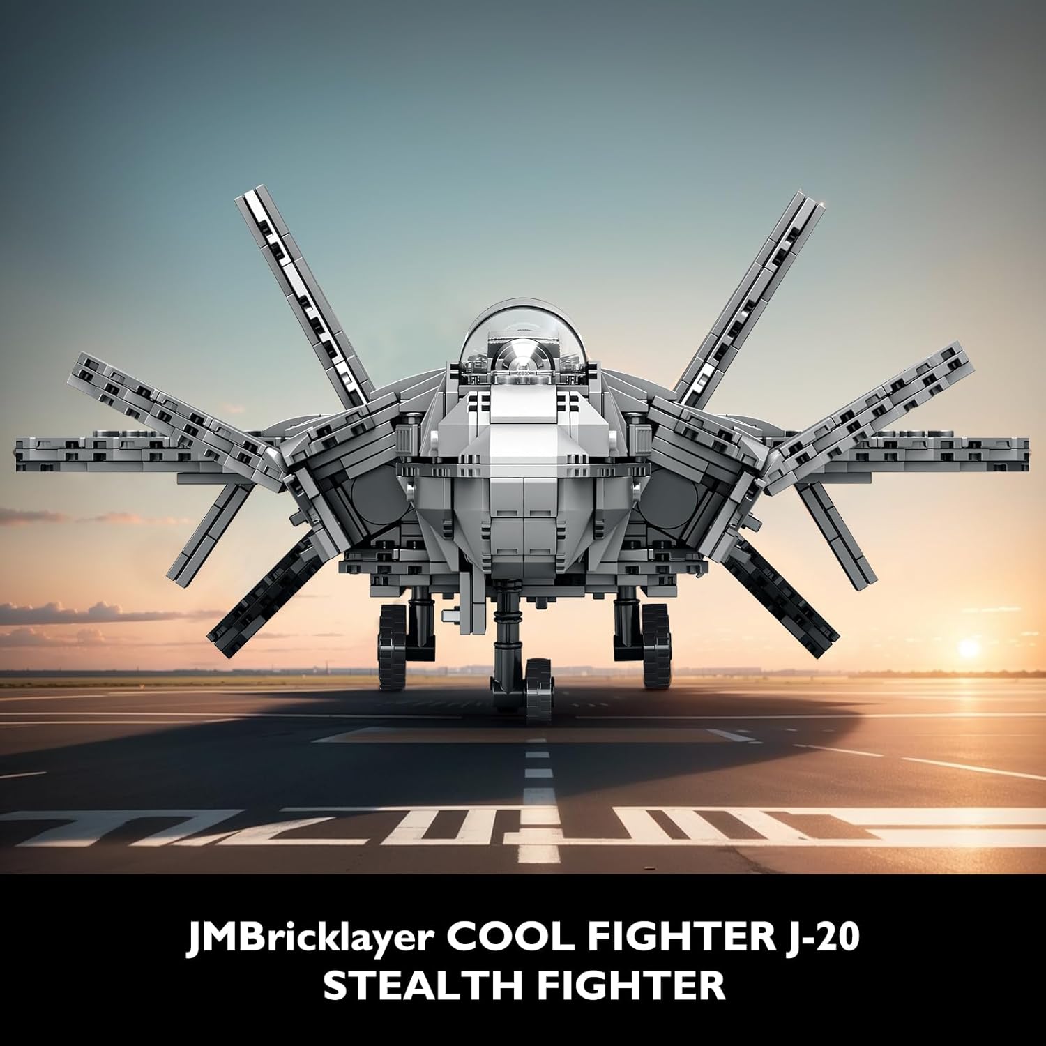 Thumbnail 1 de JMBricklayer Military Chengdu J-20 Stealth Fighter Building Set (60010) – 1911 Pieces