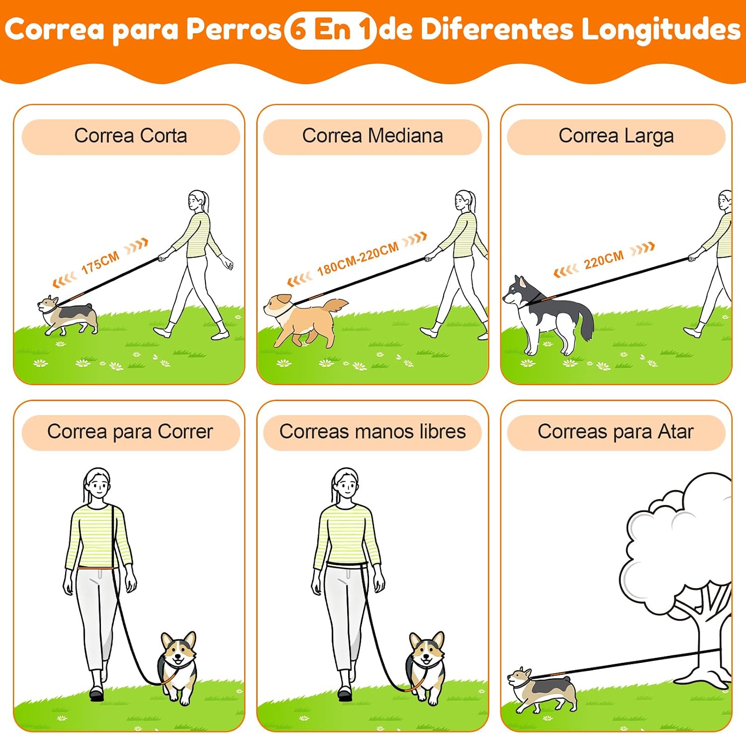 Thumbnail 5 de X XBEN Correa manos libres para correr 2,2 m