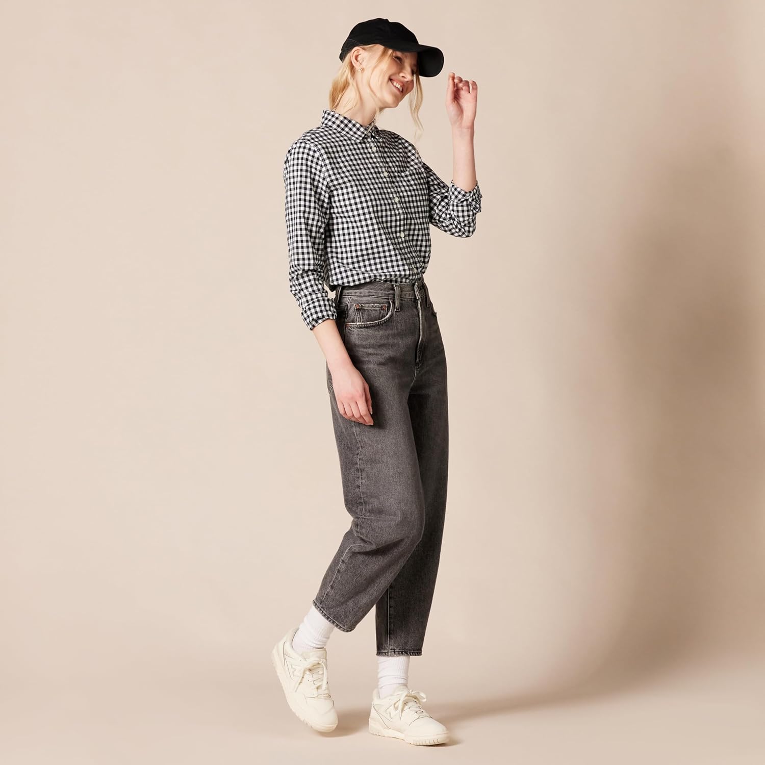 Thumbnail 4 de Amazon Essentials Damen Regular-Fit Langarm-Button-Down-Popeline-Hemd