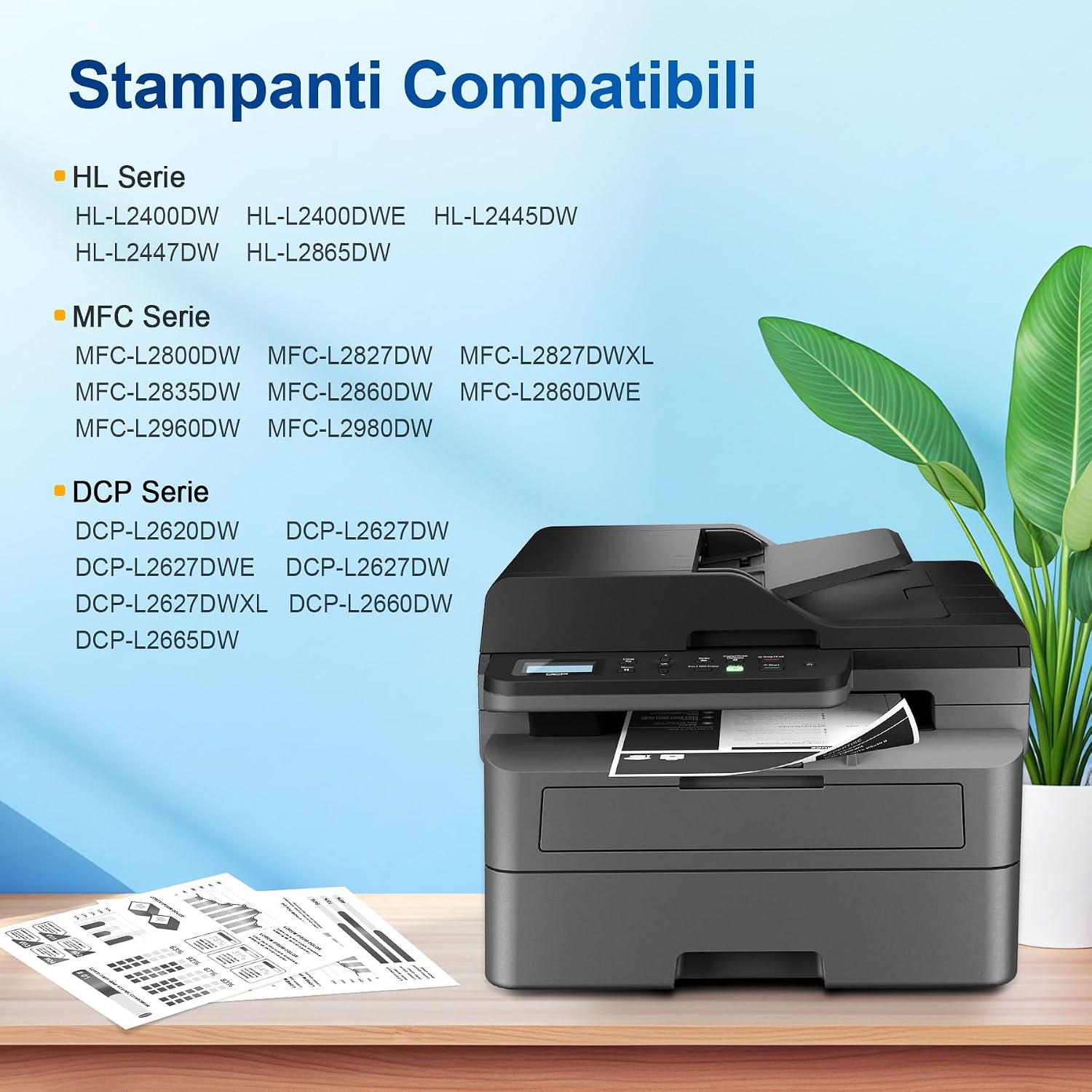 Thumbnail 1 de Denvoer TN2510XL Toner Nero per Brother (DCP-L2620DW, L2627DWE, HL/MFC-Serie) – alta resa e compatibilità