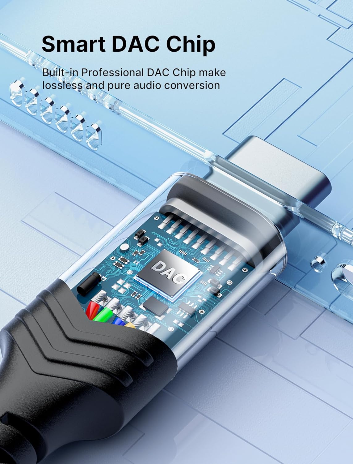 Thumbnail 4 de JSAUX USB C to 3.5mm Headphone Jack Adapter: DAC‑powered audio on USB‑C devices