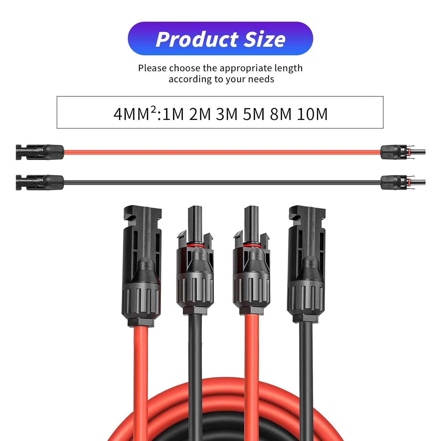 Thumbnail 6 de Gbformat Solarkabel 4mm² Verlängerung, 3Meter, IP67 PV-Kabel mit Steckern