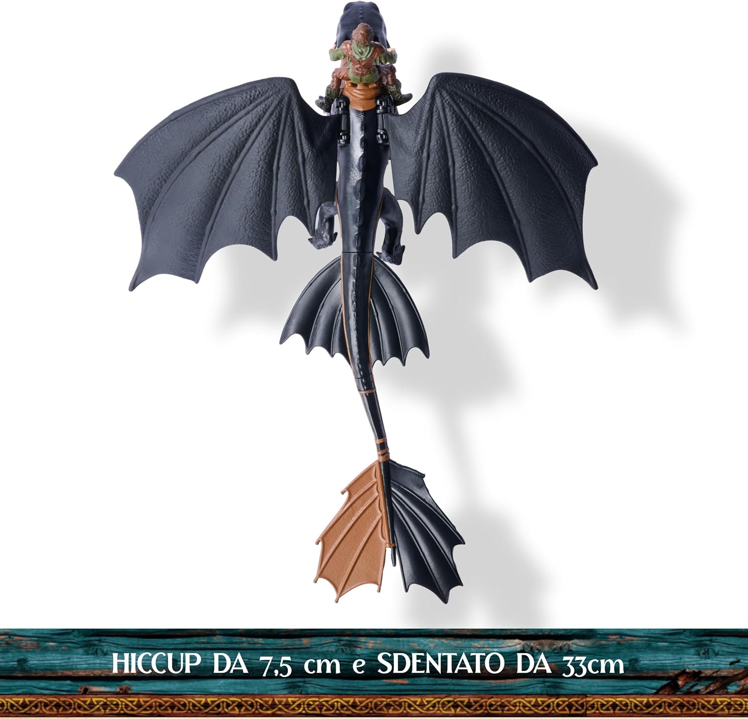 Detalle 2 de DreamWorks Dragons: Dragon Trainer – Drago Vichingo con Hiccup e Sdentato (4+ anni)