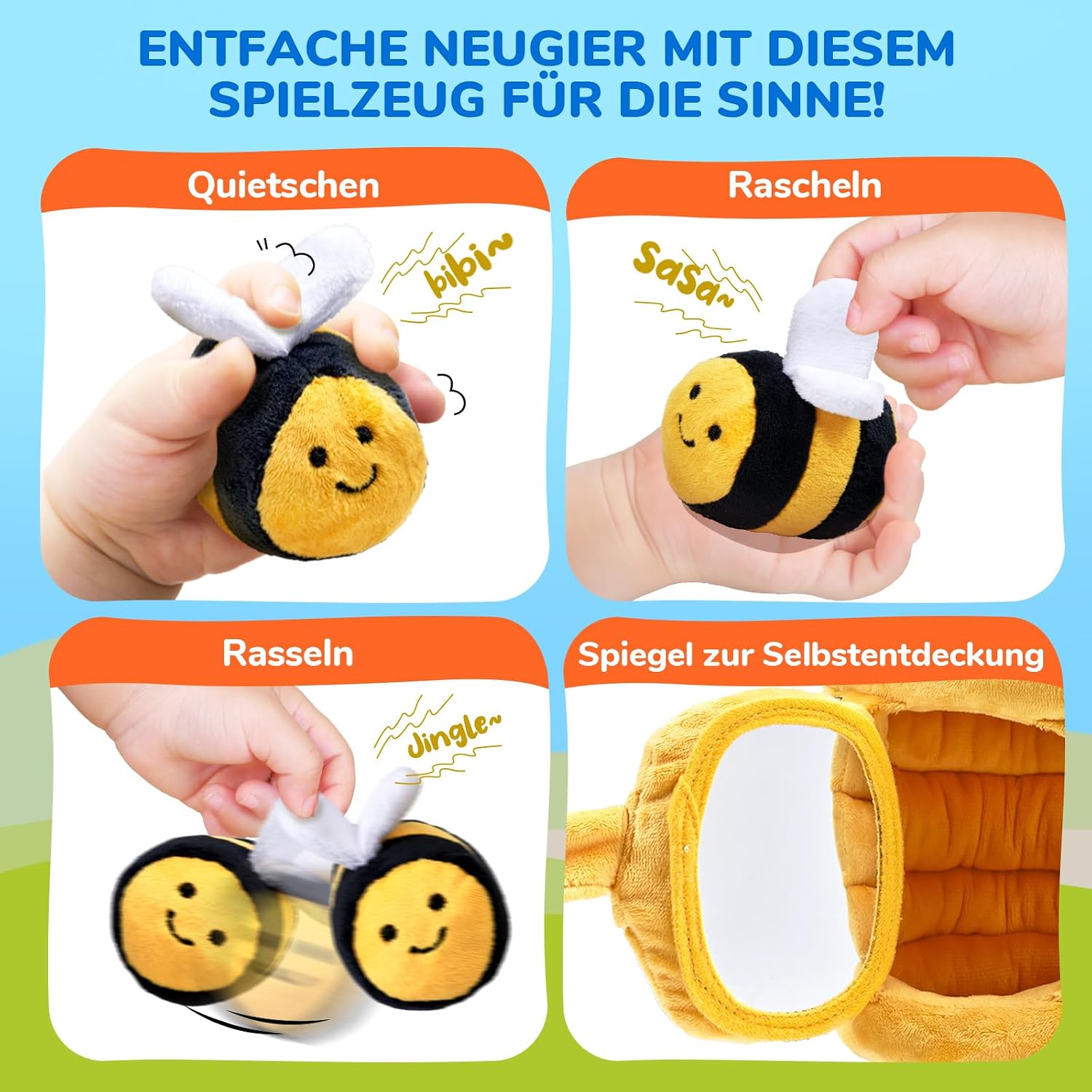 Thumbnail 1 de JoyCat Baby Sensorik-Spielzeug Bienenstock: Montessori-Entdeckung für 6–12 Monate