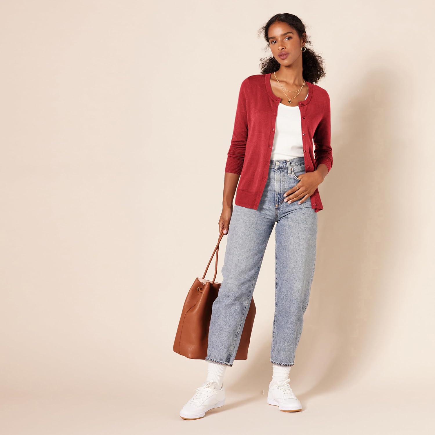 Detalle 2 de Amazon Essentials Leichte Strickjacke