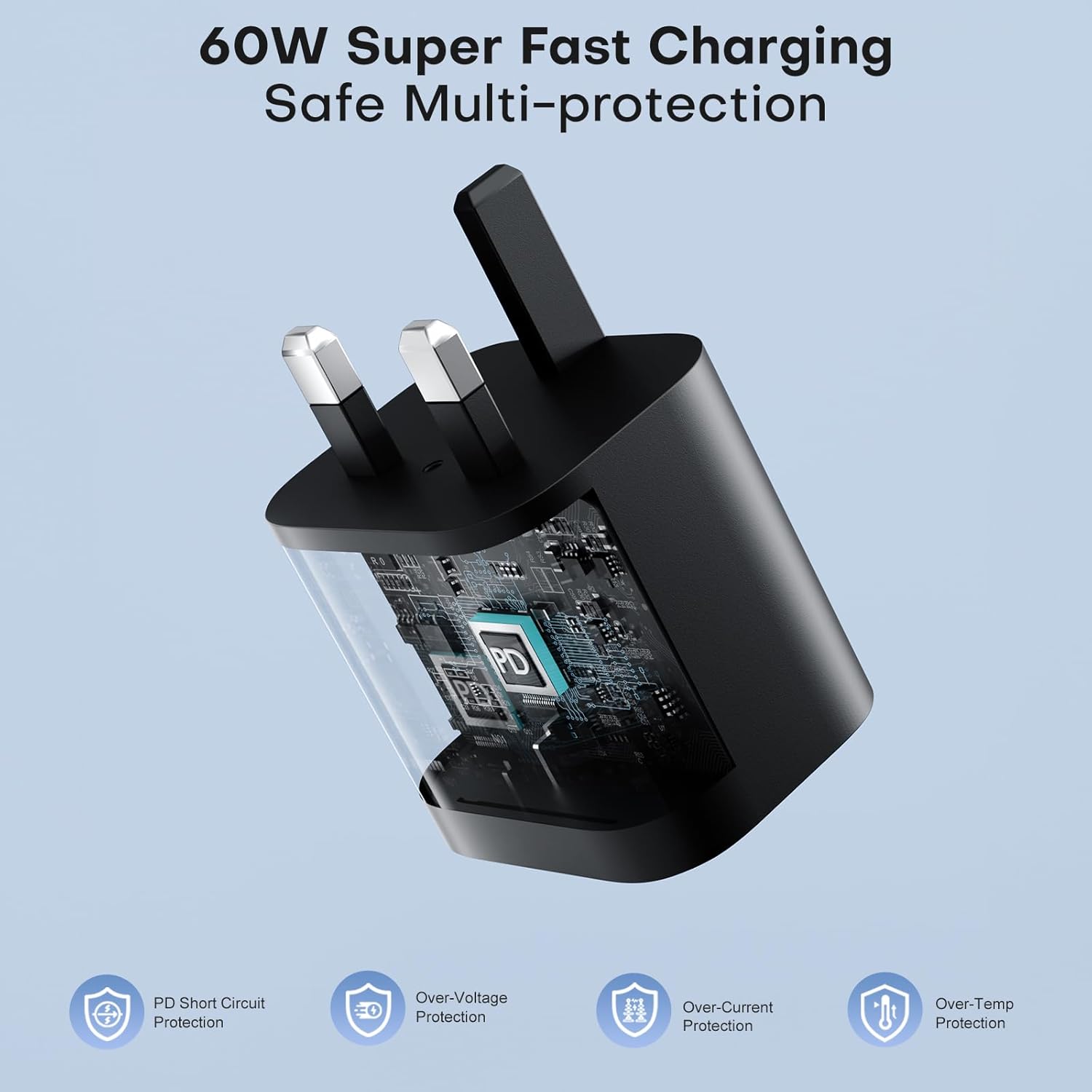 Thumbnail 2 de TYW 60W Fast Charging AC Adapter for Nintendo Switch 2 with 2m USB-C Cable