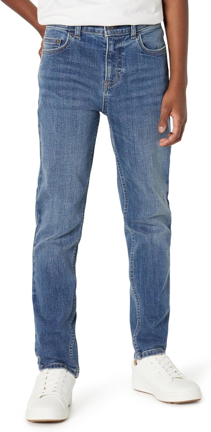 Detalle de Amazon Essentials Boys’ High-Stretch Slim-Fit Jeans (5-Pocket)