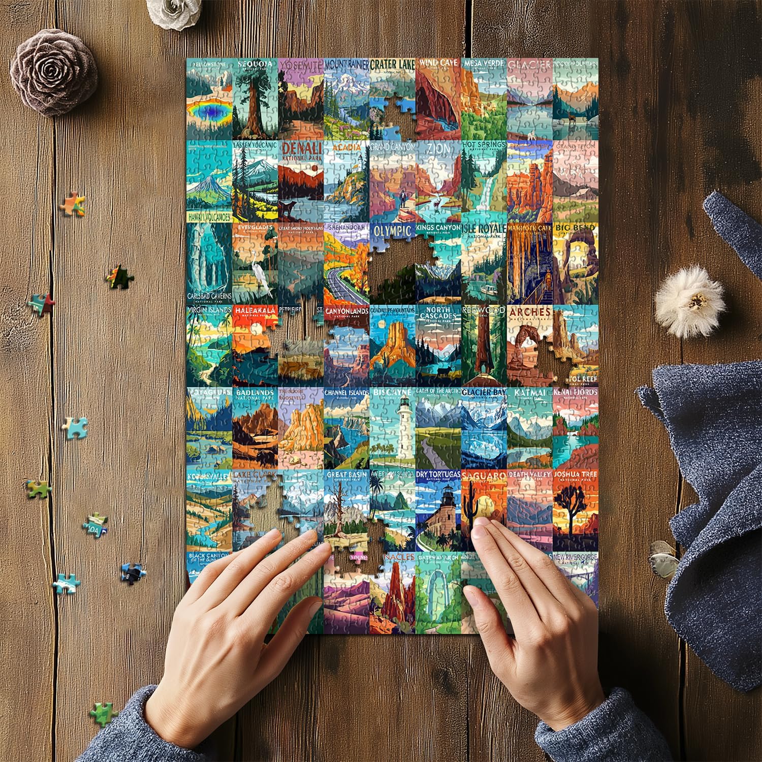 Detalle 2 de National Parks Puzzle for Adults 1000 Pieces 🧩