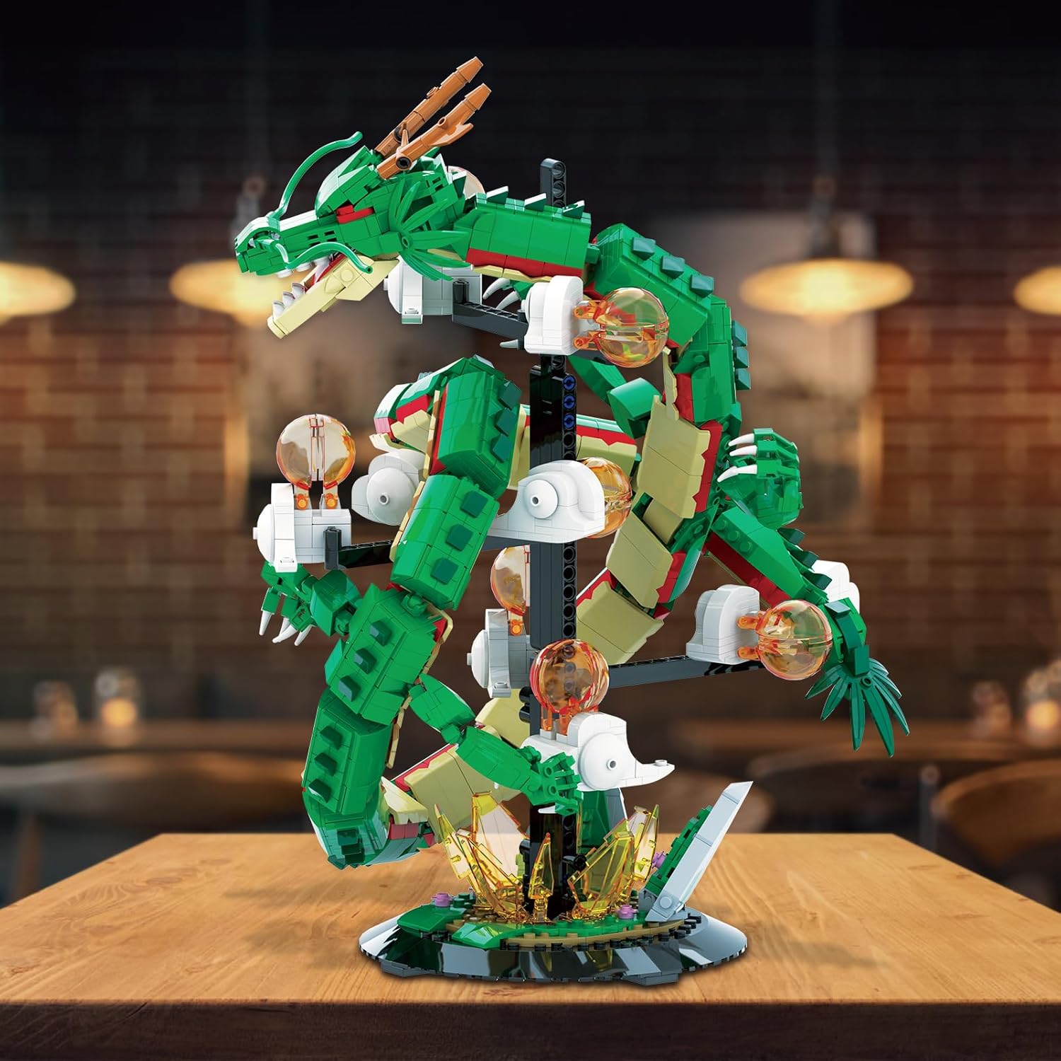 Thumbnail 5 de JMBricklayer Dragon Building Set 70134 – Drago luminoso da collezione con espositore