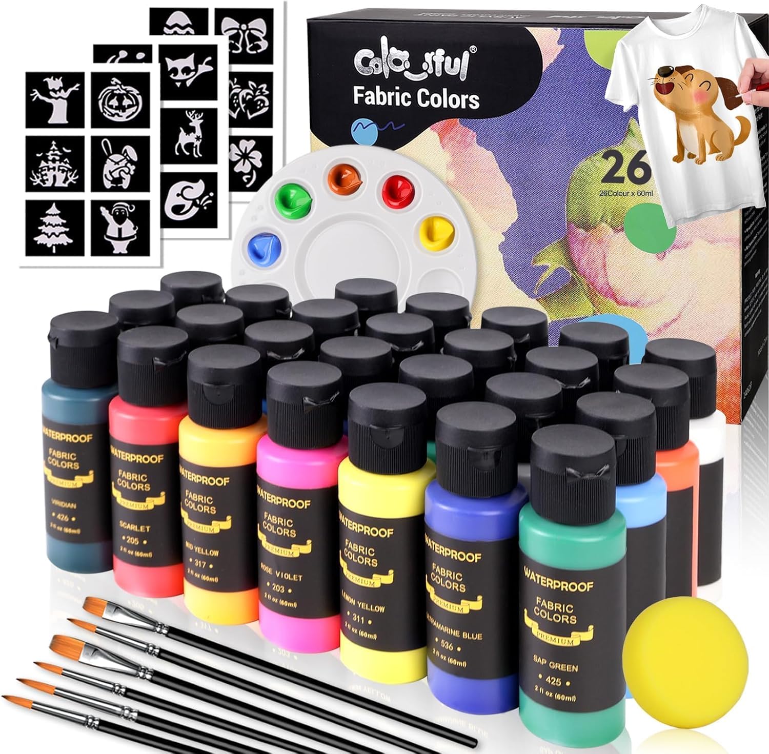 Imagen de COLORFUL Fabric Paint Set 26 Colors en OfertitasTOP