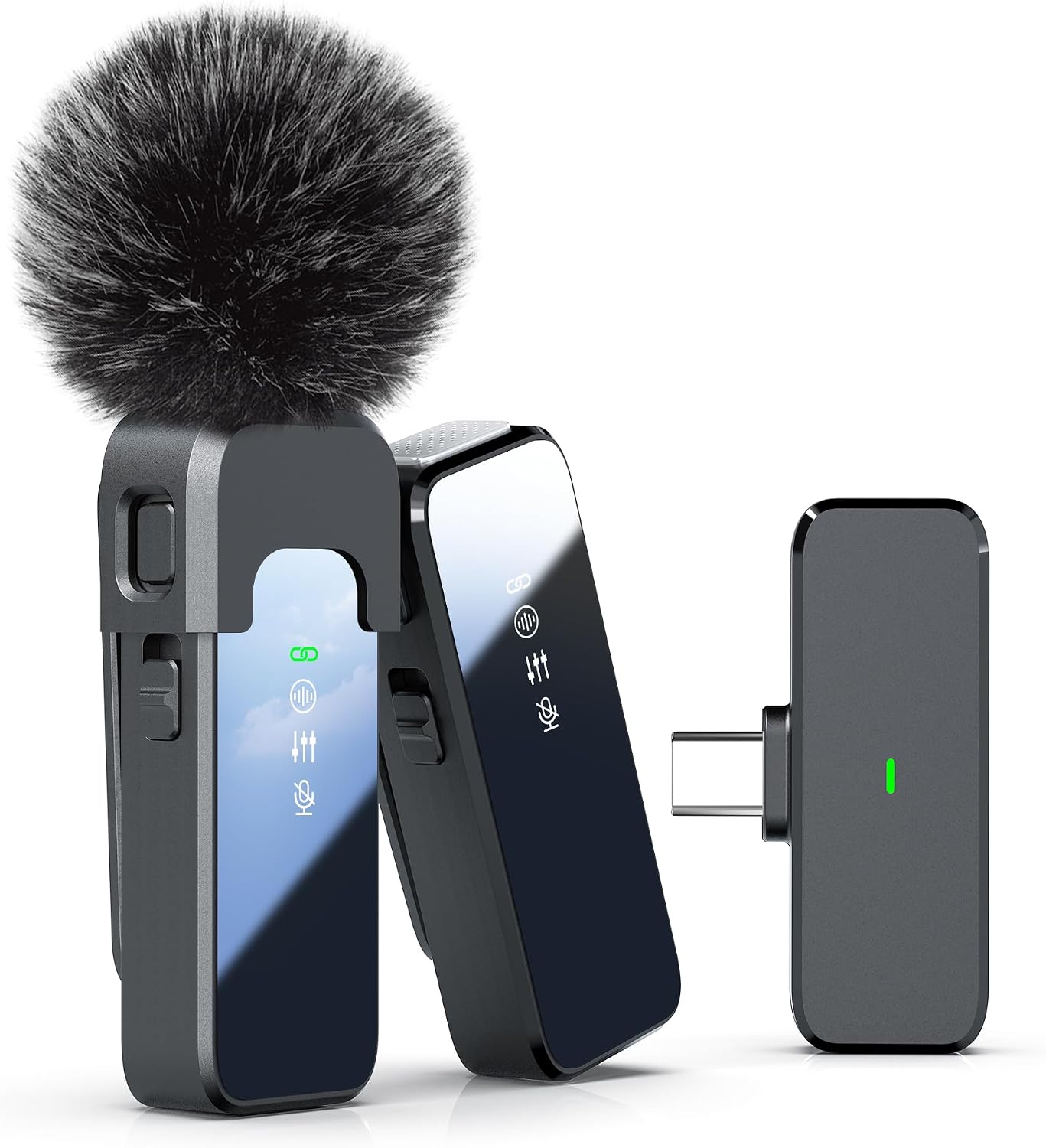 Detalle de Rythflo LM01 Wireless Lavalier Microphone, USB-C, Noise Cancellation