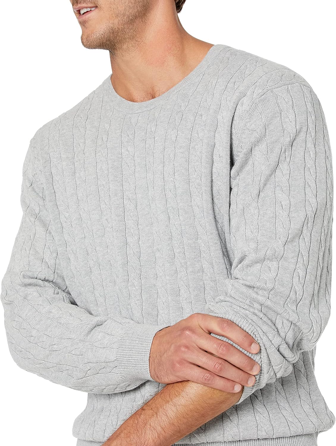 Thumbnail 2 de Amazon Essentials Men's Crewneck Cable Cotton Jumper