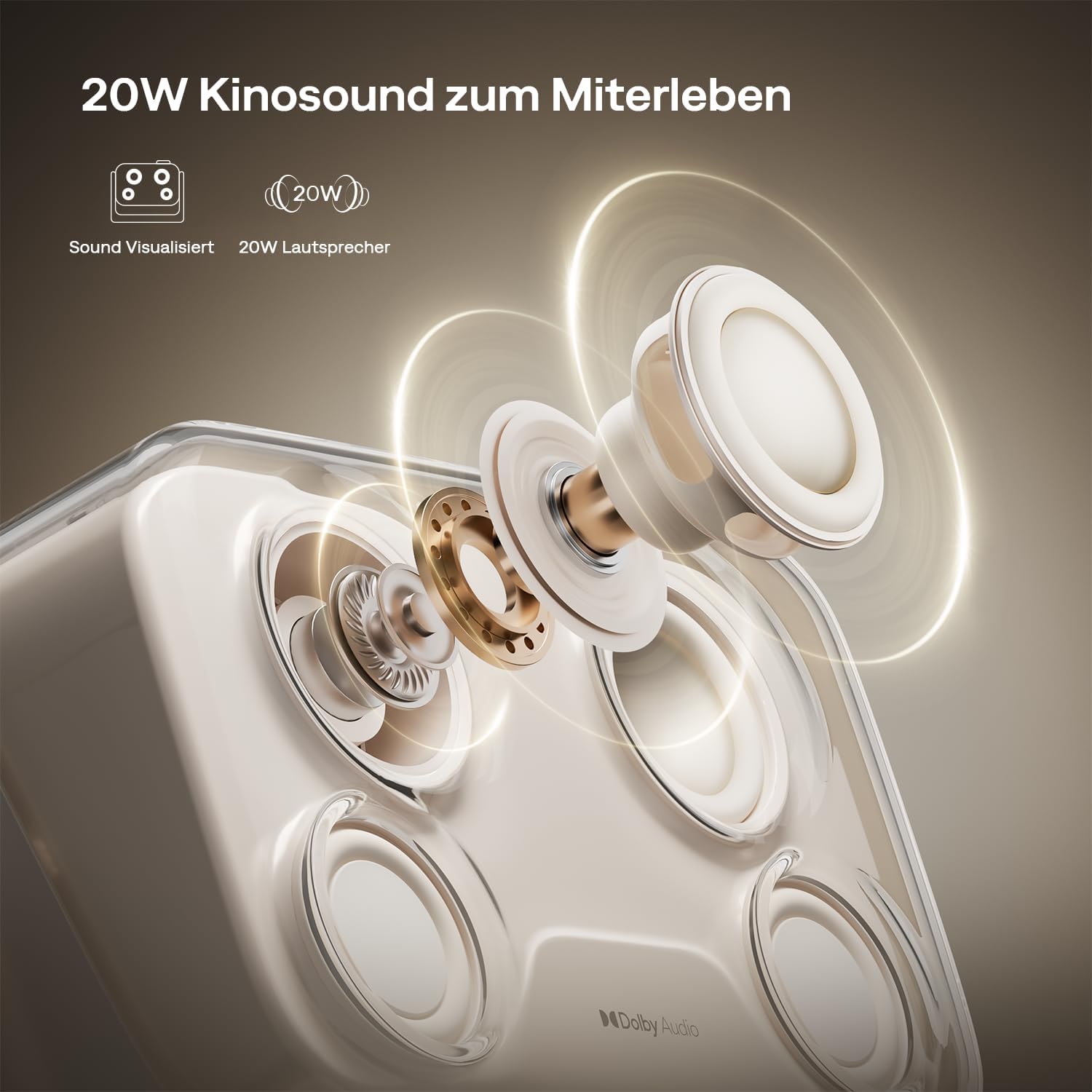 Thumbnail 5 de Aurzen Boom Mini 4-in-1 Smart Beamer mit Google TV – 500 ANSI, 1080P native, 4K-Unterstützung, DoIby Audio