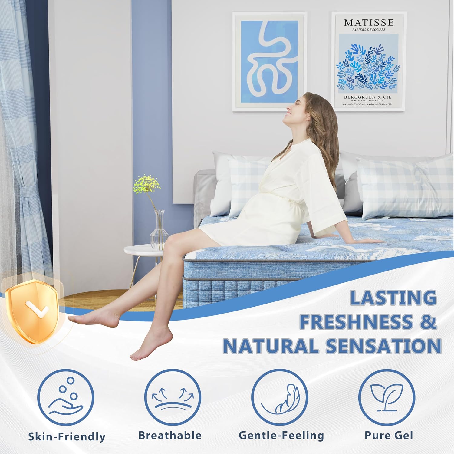 Thumbnail 4 de Acochey Single Mattress 10 Inch Gel Memory Foam 90x190cm