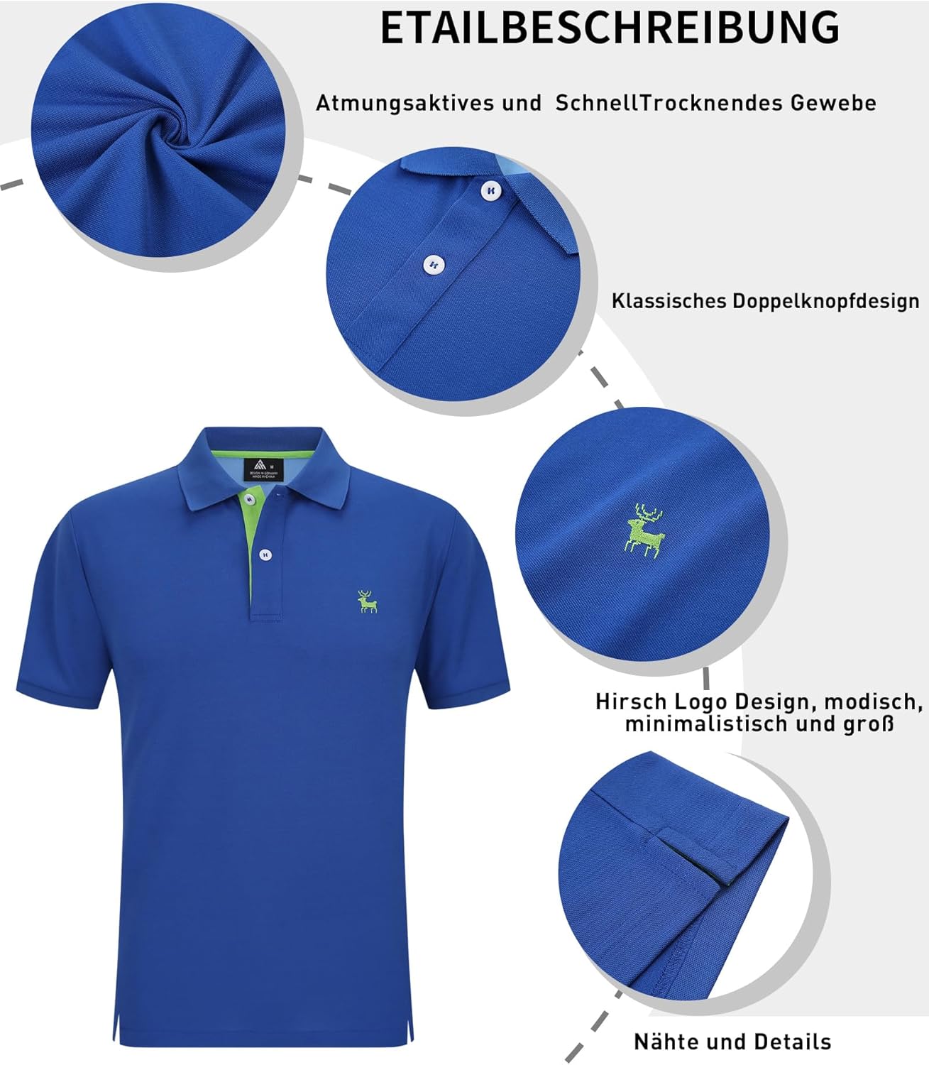 Thumbnail 4 de SwissWell Herren Kurzarm Polohemd – atmungsaktiv, schnelltrocknend und vielseitig einsetzbar