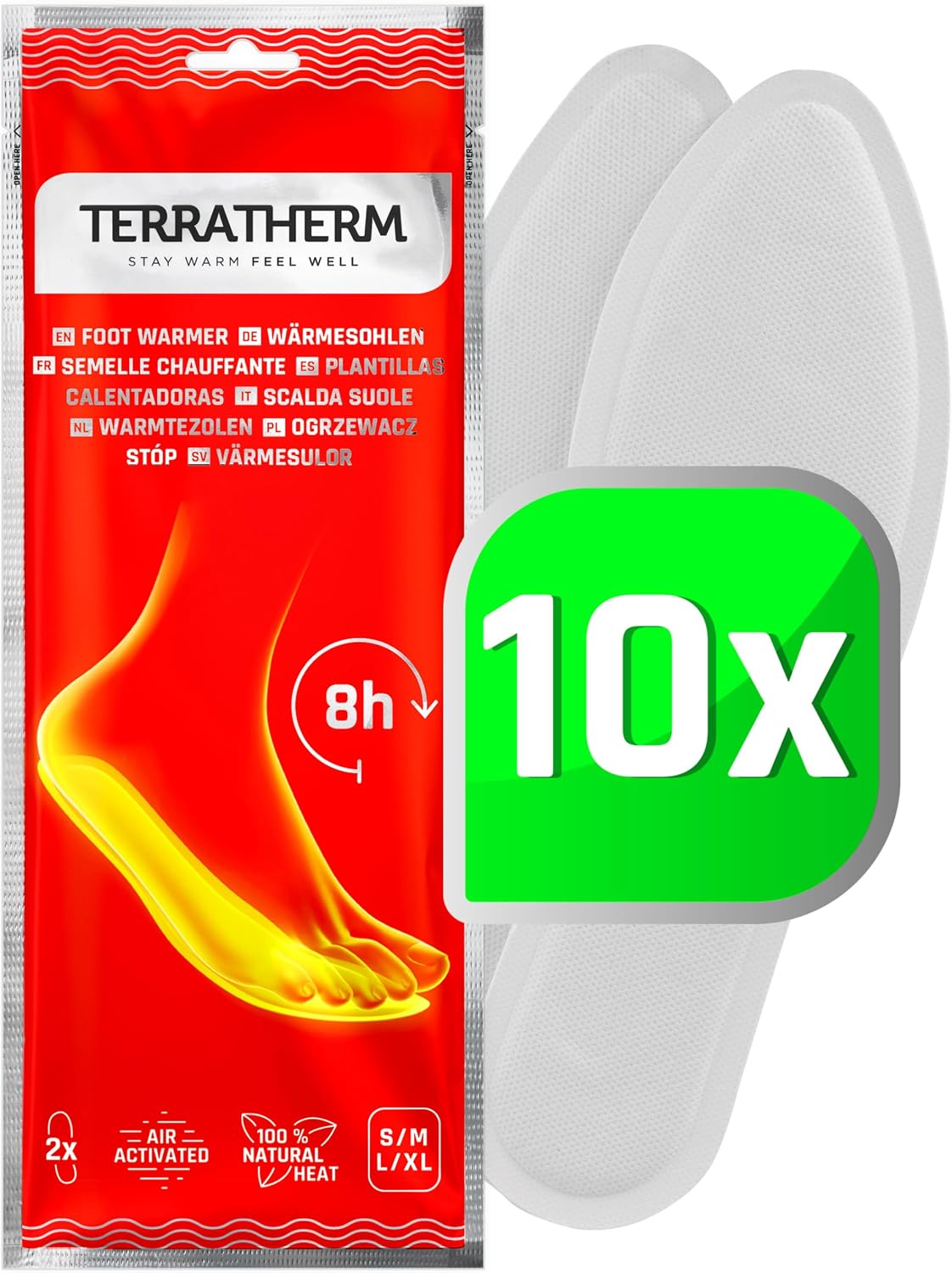 Detalle de TerraTherm Wärmesohlen 8 h Einlegesohlen ♨