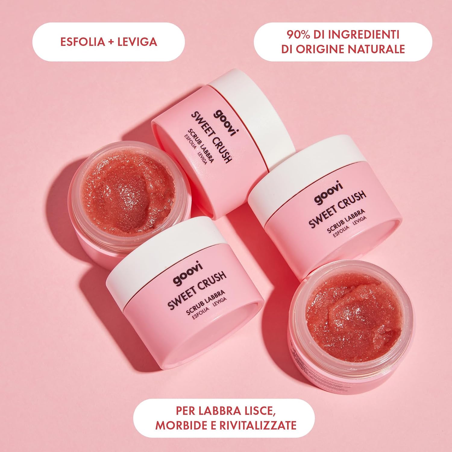 Detalle 2 de Goovi Sweet Crush Scrub Labbra doppia esfoliazione