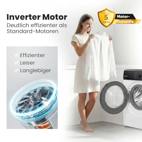 Detalle de Bomann WA 7162 Waschmaschine, 6 kg, Energieeffizienzklasse A und Invertermotor