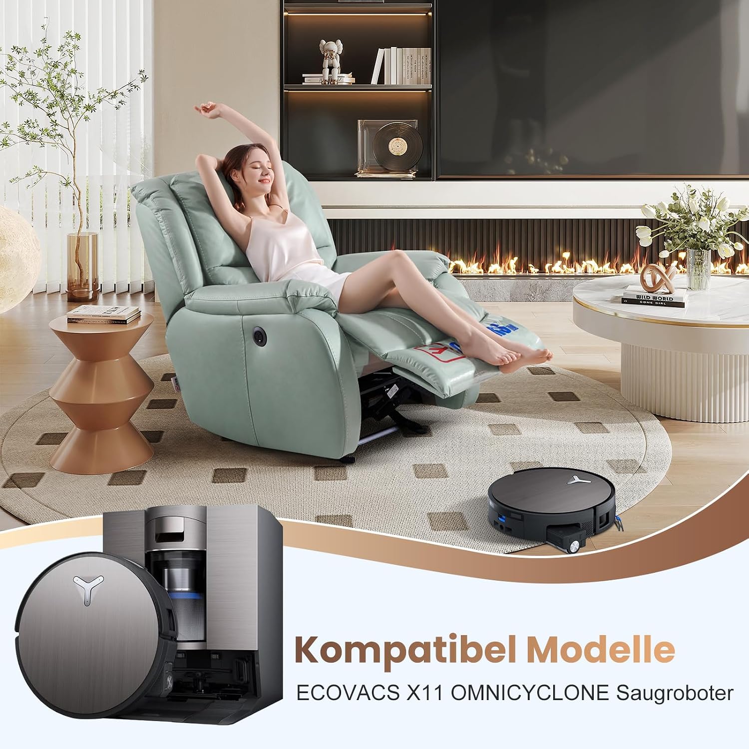 Detalle de 21-teiliges Zubehör-Set für Ecovacs X11 OMNICYCLONE Saugroboter – Ersatzteile